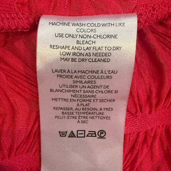 ANTHROPOLOGIE MAEVE FUCHSIA MOCK NECK STRETCH SEMI SHEER BLOUSE SIZE S - Picture 7 of 7